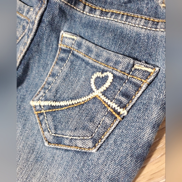 2 pair Children's Place jeans 12-18M boot cut, 18-24M skinny, distressed - Picture 6 of 14